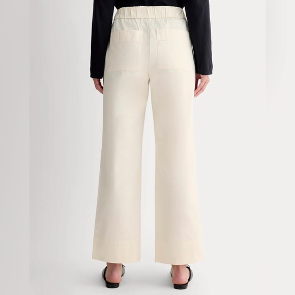 Everlane • Cotton Twill Easy Pant Pull On Cream/Ivory Women's Pants - Picture 4 of 10